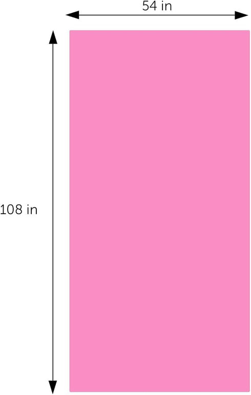 DecorRack 2 Pack Rectangular Tablecloths, 54 x 108 inch, Fuchsia Pink Plastic for Parties, Picnic, Camping