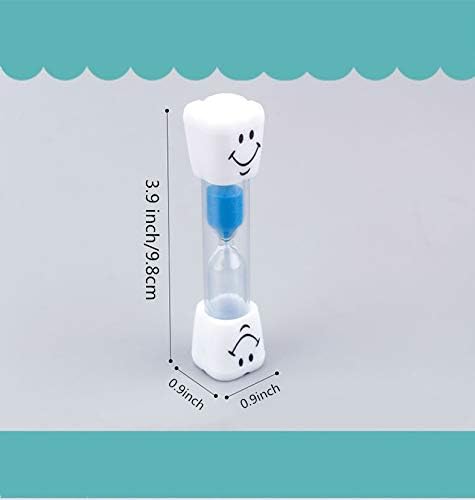3 Minute Sand Timer Set for Brushing Teeth, Pack of 6 Colorful Smiley Hourglass Timers