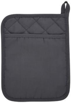 2 Neoprene Pot Holders, Charcoal Gray