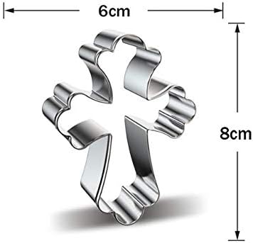 2 Pcs Easter Cookie Molds Cutters Set, Different Shapes Stainless Steel Cross Cookie Cutter