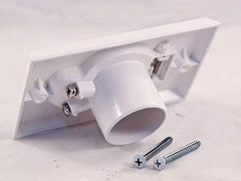 Pokin (2) Central Vacuum White Inlet Valves for Beam Central Vac - White Round Door