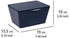 WENKO Decorative Storage Box with Lid for Bathroom Organization, Small Container for Storage (Dark Blue, 7.48 x 3.94 x