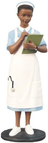 Ebony Treasures Professional: Black Nurse, Traditional Style, Collectible Figurine, 8.5" H
