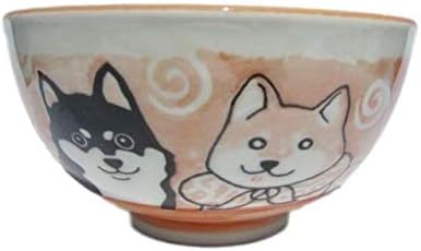 Japanese Shiba Dog Large Rice Bowl 6.3 Inches Diameter, Multipurpose Donburi Soup Noodle Serving Bowl