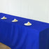 BEEKAY 1 6 3 72" Inch 30" Inch Pc Feet Royal Blue Fitted Open Back Rectangular Sided Table Cloth X Polyester Washable