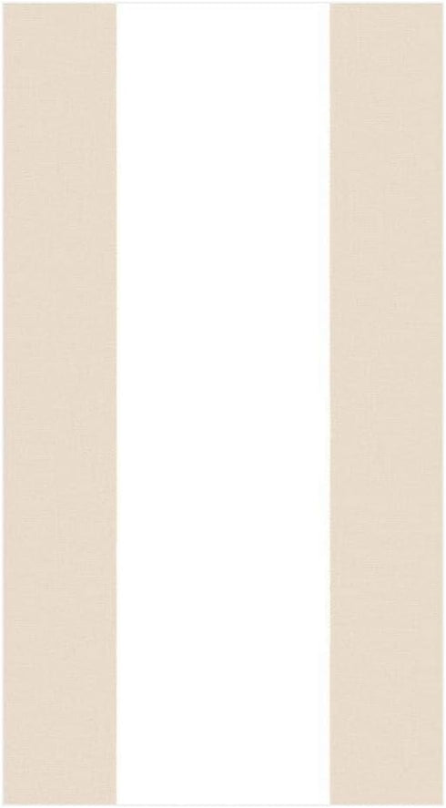 Pack 15 Caspari Bandol Stripe Paper Guest Towel Napkins in Natural