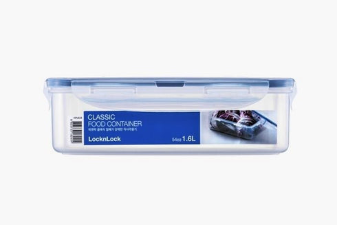 LOCK & LOCK Easy Essentials Food Storage Containers, BPA Free, 54 Ounce, Clear