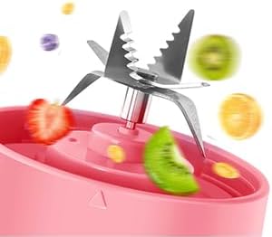 Portable Blender, USB Rechargeable Personal Fruit Blender, Mini Smoothie Blender (Pink)