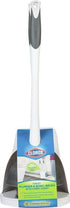 6.75 7 19.5 Clorox Toilet Plunger and Bowl Brush Combo with Caddy, x x in, White/Gray
