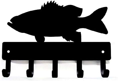 Bass Fish Key Rack Hanger - Large 9 inch Wide, Made in USA, Wall Mount