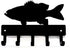 Bass Fish Key Rack Hanger - Large 9 inch Wide, Made in USA, Wall Mount