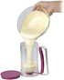 Cupcake Pancake Cookies Cream Dispenser - Cake Mix Jug Baking Essentials Maker, Funnel Measuring Cup (Purple)