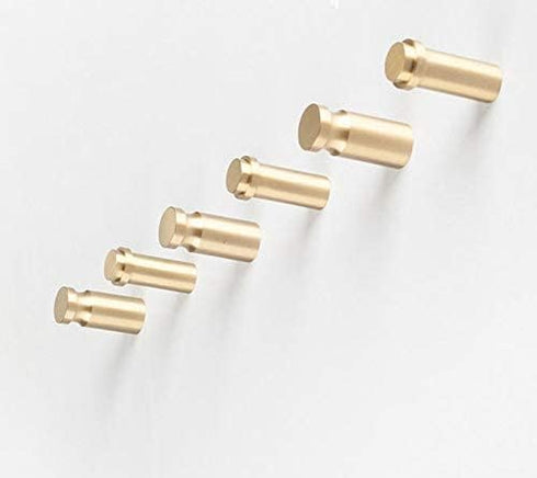 YANGQIHOME Pack of 4 Solid Gold Brass Coat Hooks - Wall Hanger Mounted Bathroom Hook Kitchenware Organizer