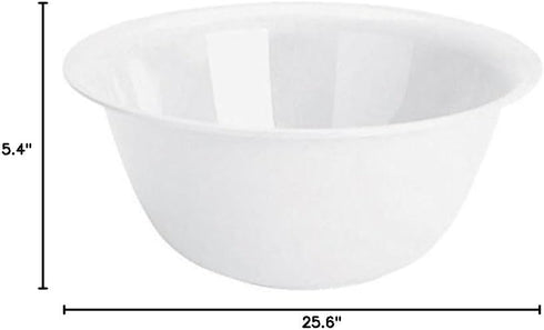 Sterilite Plastic Bowl - 6 Qt. White Bulk 2 Pack