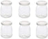 Dailydanny 6 (7 oz (200ml)) Pcs Yogurt Pudding Jars Bottles With Plastic Lids Ideal for Jam, Honey, Wedding Favors