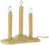 Creative Hobbies 3 Light Electric Candolier, Indoor Christmas Candle Lamp, Ivory Plastic with Clear Bulbs