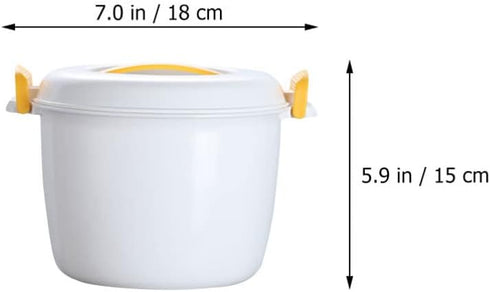 Luxshiny Mini Microwave Pressure Cooker - Portable Steamer for Cooking Soup, Rice, Stews, Oatmeal - Yellow S
