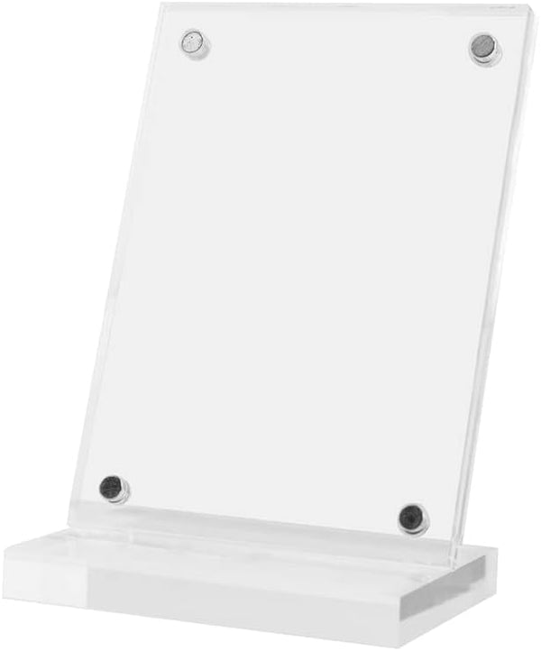 Baseball Card Display Stand - Clear Acrylic Sports Graded Card Easel Holders Case, Magnetic Frame (1)