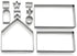 Gingerbread House Cookie Cutter Set - 10 PCS 3D Christmas House Kit with Gift Box Packaging