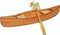 Wooden Canoe Decorative Hand-Crafted Wooden Canoe with Caneseat, Miniature Replica 11-inch