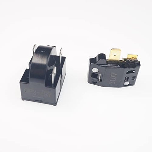 Coolers Compressor Starter QP2-4R7 PTC 4.7 ohm 3Pin Refrigerator Start Relay with Refrigerator Overload Protector 1/2HP Compatible with Mini Fridges, Deep Freezers, Beer Coolers)
