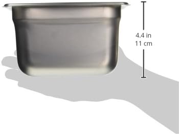 Winco SPJM-604 Anti-Jamming Steam Pan, 1/6 by 4-Inch, 24-Gauge, Stainless Steel
