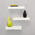 Kiera Grace Stockholm Maine Floating Shelves - Modern Wall Mounted Hanging Shelf for Bedroom, Kitchen, 12", White, 3Pack