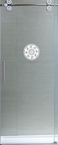 Double-Sided Glass Door Decals – Safety Stickers to Prevent Accidental Collisions (Set of 2) (Clear Mandala)