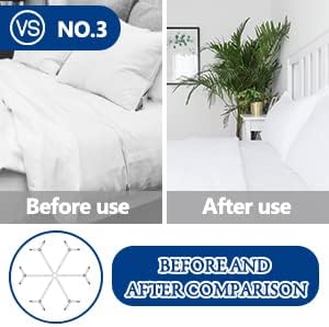 TGOOD Bed Sheet Holder Straps, Adjustable Mattress Cover Clips, Elastic Grippers for Bedding, 4 Fasteners