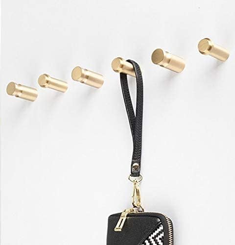 YANGQIHOME Pack of 4 Solid Gold Brass Coat Hooks - Wall Hanger Mounted Bathroom Hook Kitchenware Organizer