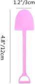 100 PCS Disposable Mini Shovel Shape Spoons, Colorful Plastic Ice Cream Shovel Spoon for Dessert Pudding Yogurt Sugar (4.8 Inch, 5 Color)