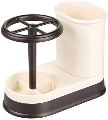 Countertop 4 mDesign Decorative Bathroom Dental Storage Organizer Holder Stand for Electric Spin Toothbrush/Toothpaste