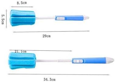 VASANA 3PCS Sponge Cleaning Brush Set, Adjustable Long Handle Cup Bottle Scrubber Sponges for Baby Bottles