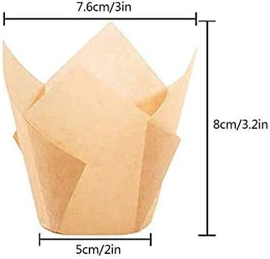150PCS Tulip Cupcake Liners, Natural Baking Cups for Wedding, Birthday Party, Christmas (Blue, White)