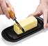 Hekeieon Butter Dish with Lid, Butter Keeper, Easy Scoop,Butter Container Holds for East/West Coast Butter, Dishwasher