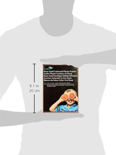 Maturi Rose Gold Colored Thin Edge Photo Frame, 6 x 8-Inch (15 x 20cm)
