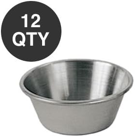 Set of 12 Stainless Steel Sauce and Condiment Cups