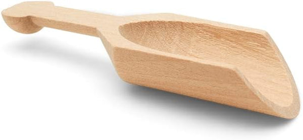 Small Wooden Teaspoon Scoops for Food Canisters & Jars, Mini Measuring Spoons, Pack of 10 by Woodpeckers