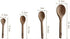 Wood Measuring Spoons Set, 4pcs/set, Healthy No Paint Cooking Tools