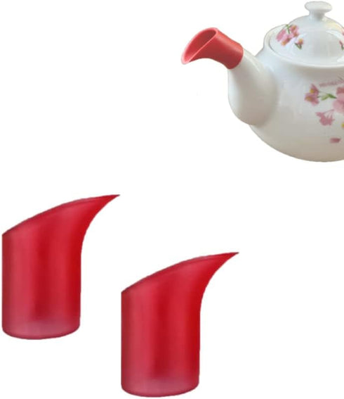 2pcs Teapot Coffeepot Spout Cover Sleeve, Leak-proof Silicone Spout Pourer for Drip-proof Use