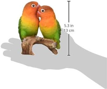 Hi-Line Gift Ltd Orange Parrots on Branch Statue