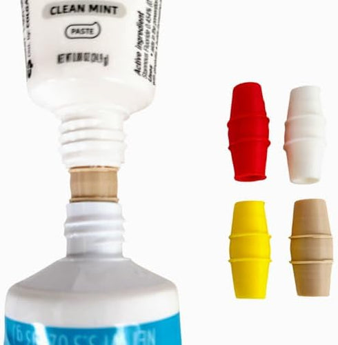 Generic 4PCs, Packing Travel for Toothpaste, Lotion, Perfect Adapter to Refill Travel Size Tubes Universal Fit