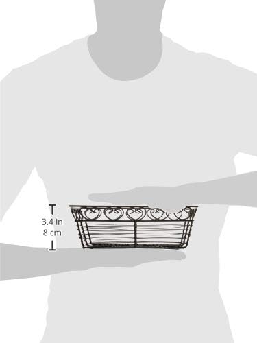 Winco Rectangular Wire Fruit Basket, 9-Inch x 5-7/8-Inch x 3-Inch, Black