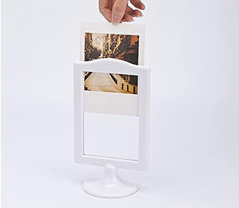 Rikyo 4 Pack 4x6, 2 Standing Photo Frames,Self Standing Photo,Vertical Mount Sign Holders Double Sided Tabletop