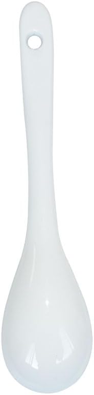 Albedel 6 4.7 inch White pcs Porcelain Egg Spoons Ceramic Spoons Coffee Dessert Yogurt Tea Milky Tea