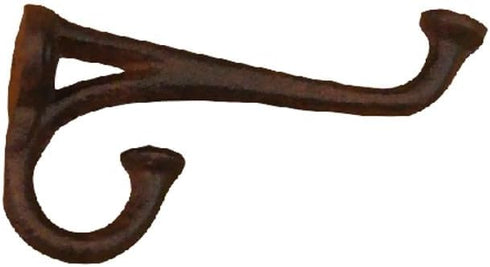 Midwest Craft House 8 Rustic Cast Iron Coat Hat Wall Hooks for School, Farm, Towel, Bath, Kitchen