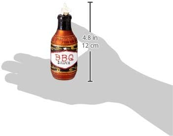Old World Christmas Glass Blown Ornaments for Christmas Tree, Various Foods BBQ Sauce 32292