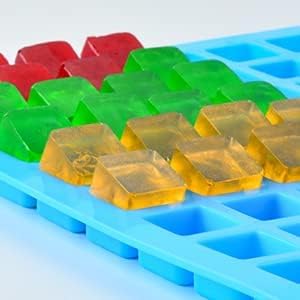 Square Silicone Candy Molds, Mini Silicone Molds for Hard Candy, Chocolate, Gummy, Caramel, Ice Cubes (2)