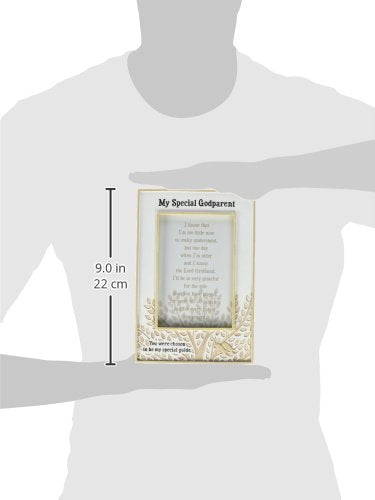 Dicksons My Special Godparent Picture Frame - 4 x 6 Resin Stone with Birds Perched in Tree