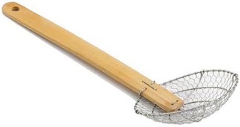 Bamboo Handle S/S Coarse Skimmer, 4"
